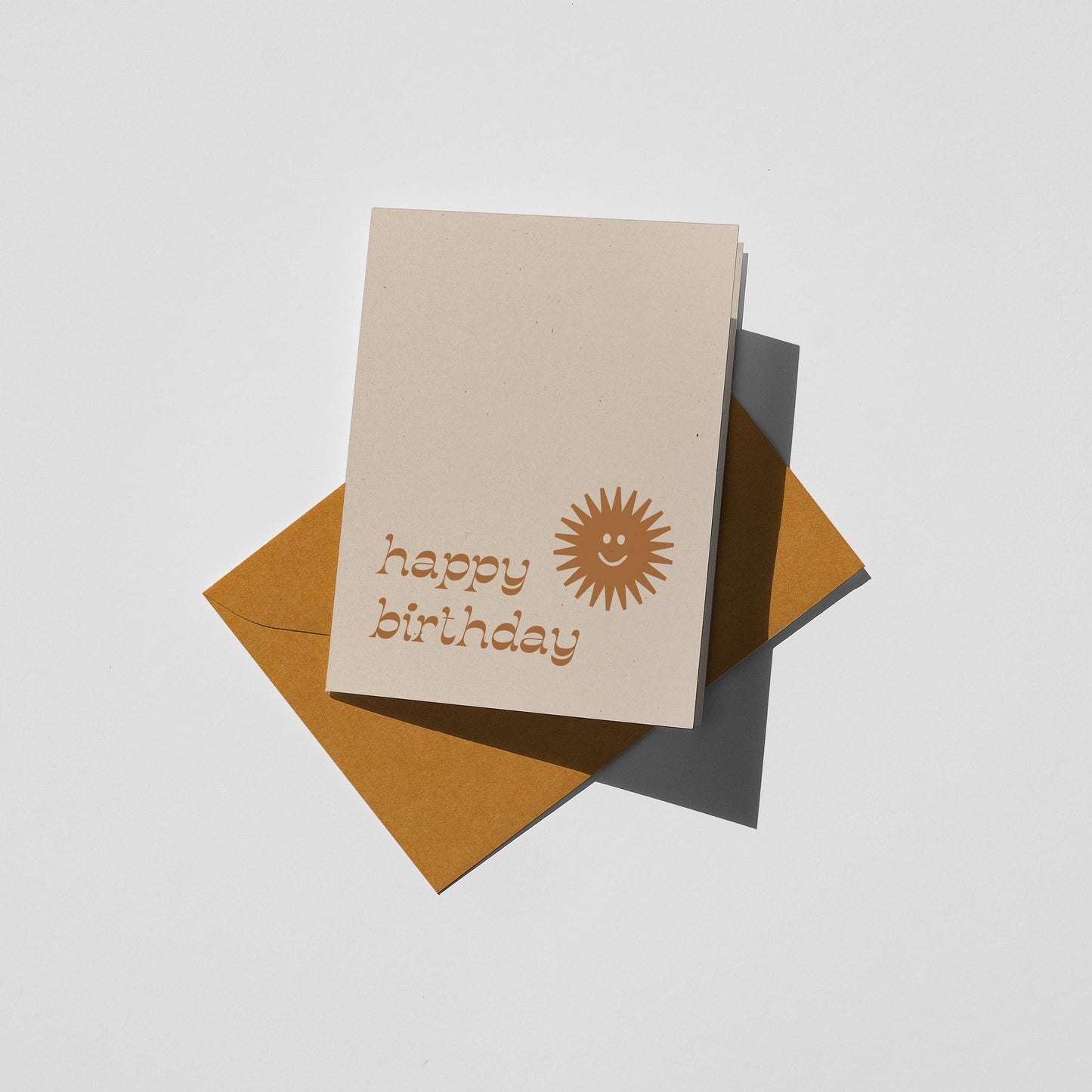 Happy Birthday - Minimal Letterpressed greeting card.