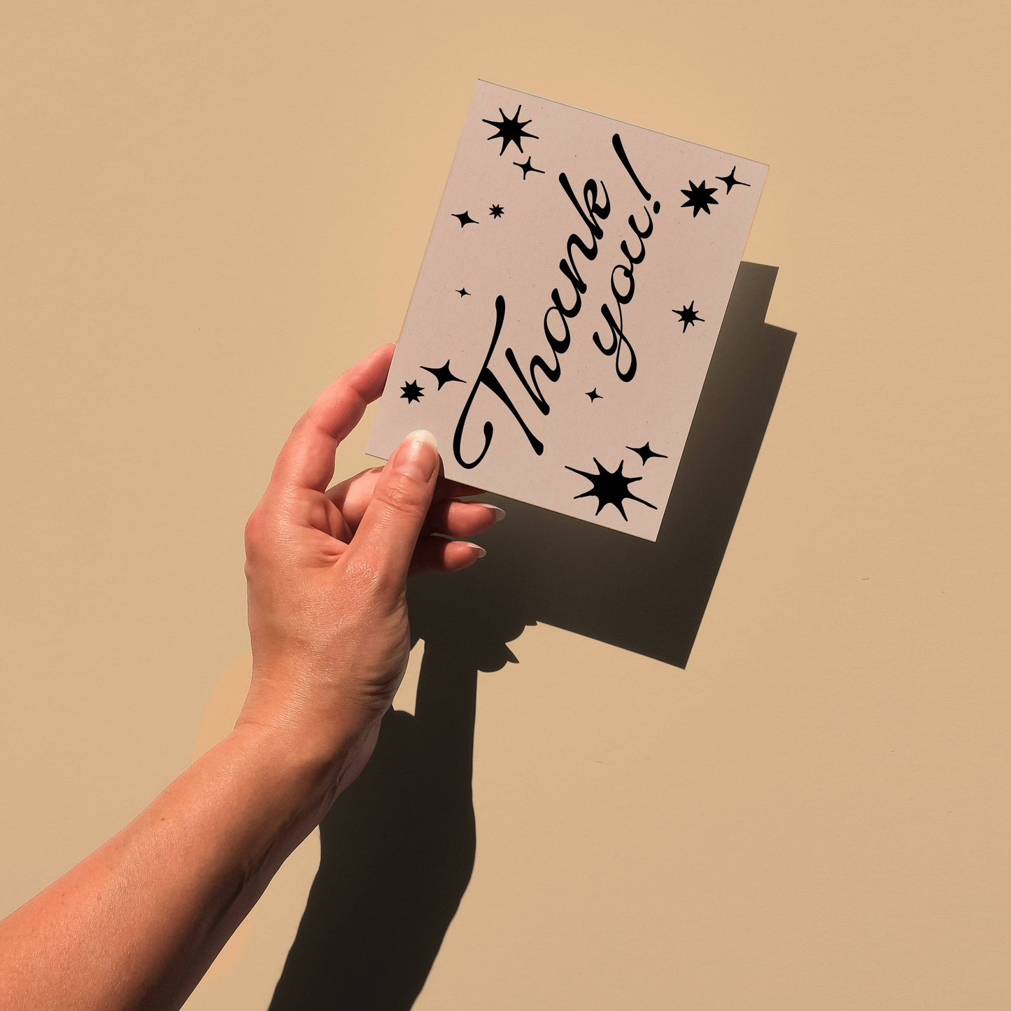 Thank you! - Minimal Letterpressed greeting card.