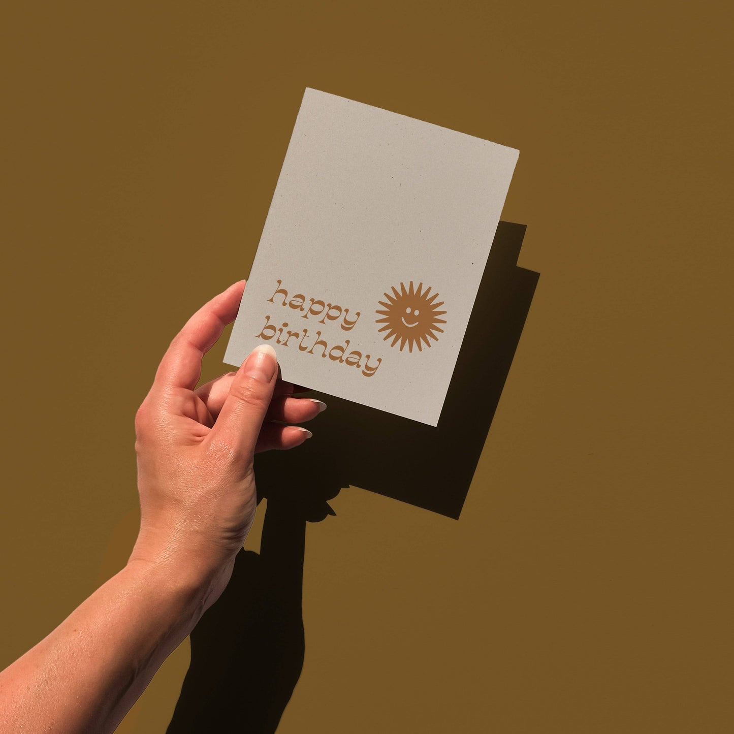 Happy Birthday - Minimal Letterpressed greeting card.