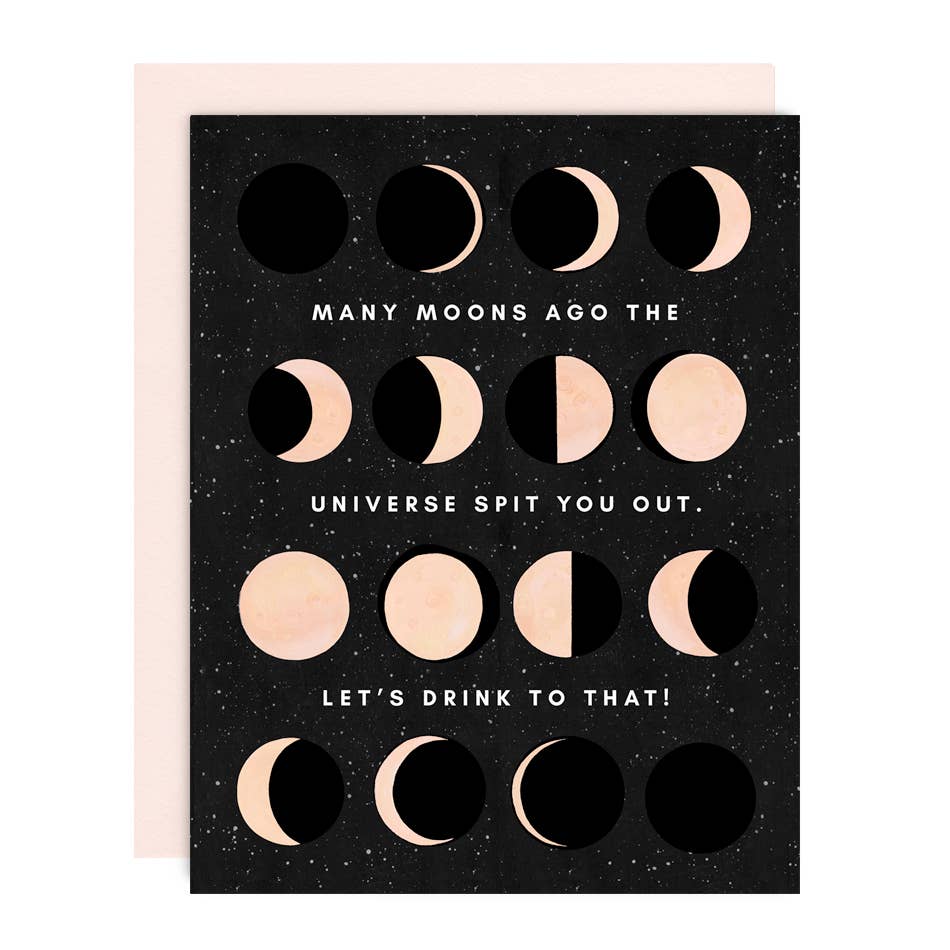 Many Moons HBD Greeting Card