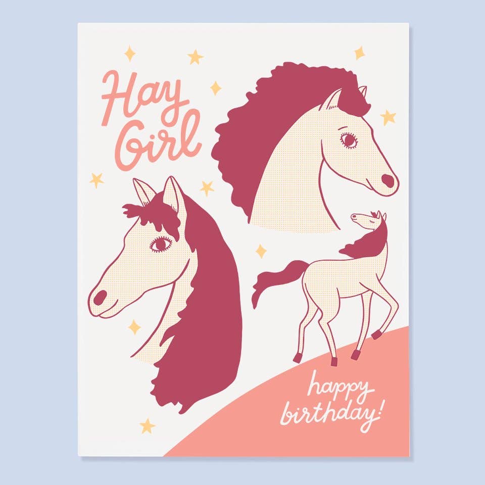 Hay Girl Card