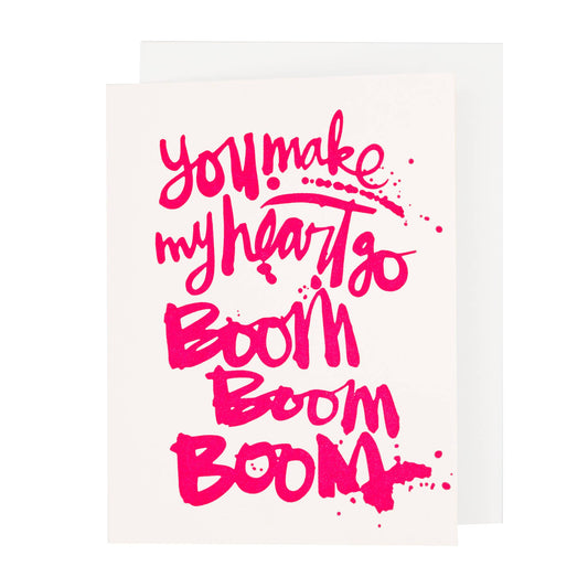 Heart Boom Love Card