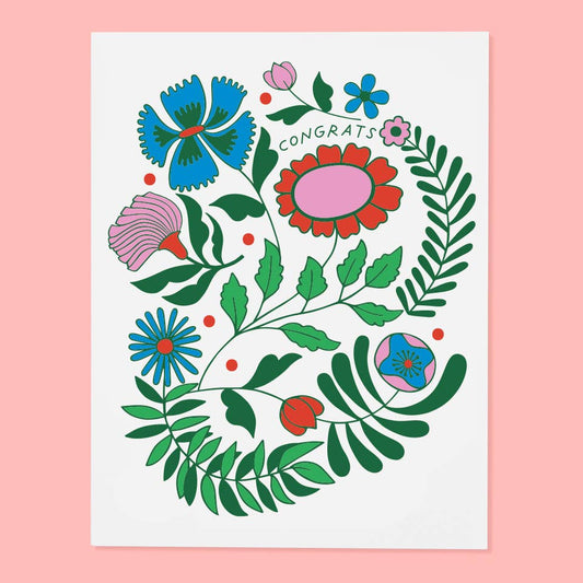 Floral Congrats Card