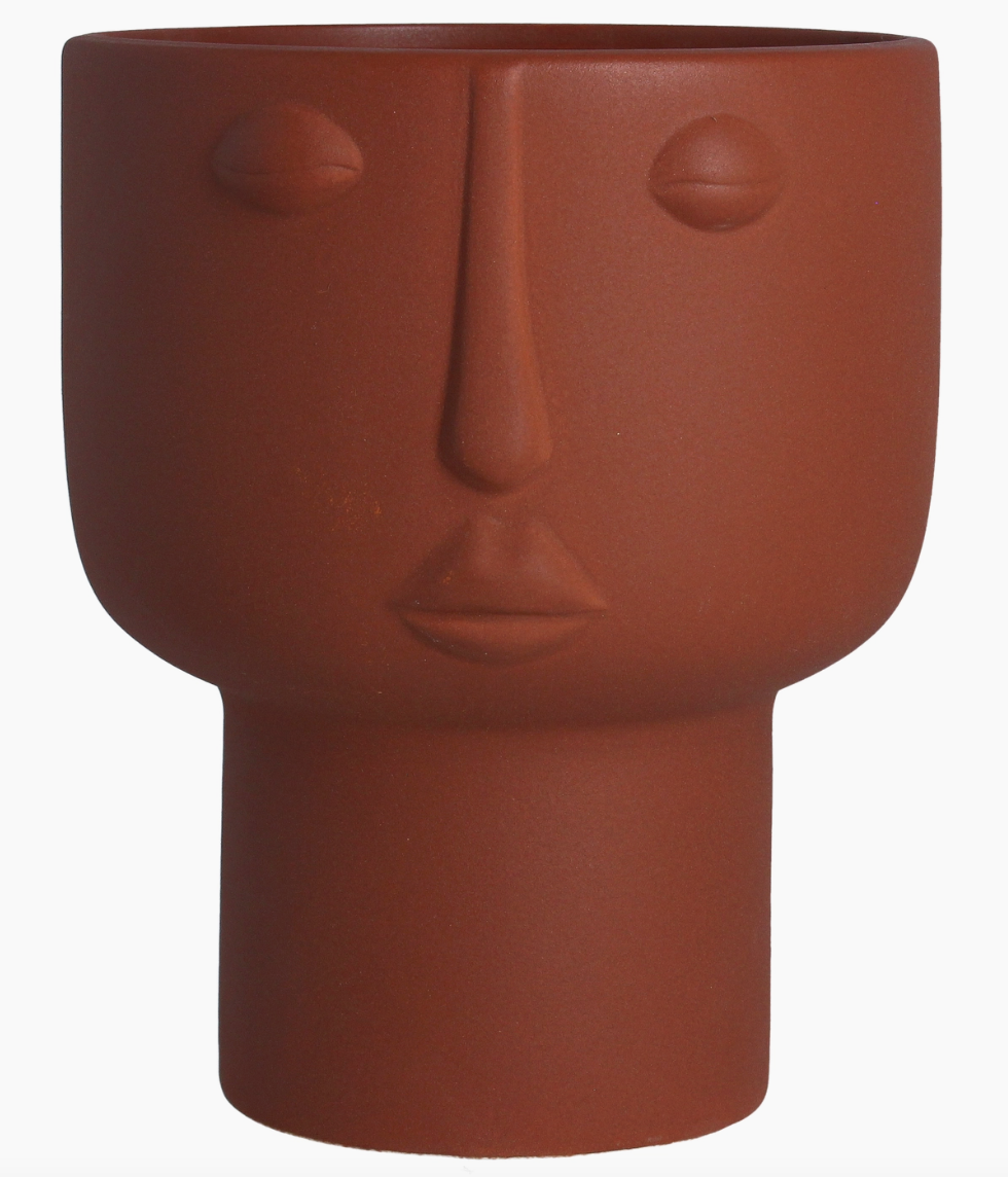 Terracotta Face Pot